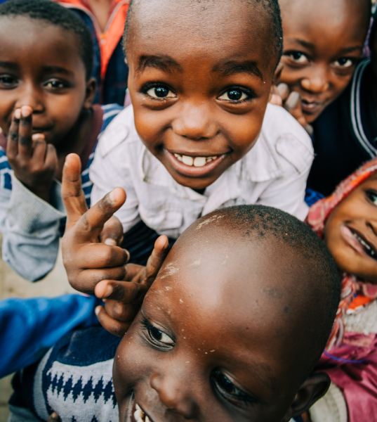 School children smiling